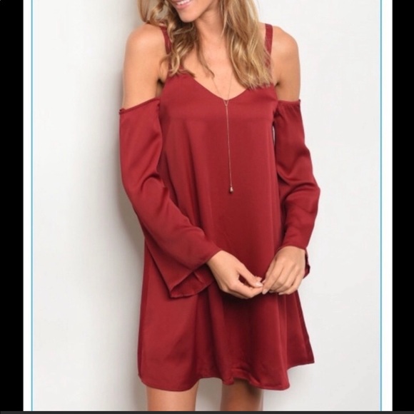 NEW! Cold Shoulder Dress - Picture 3 of 7